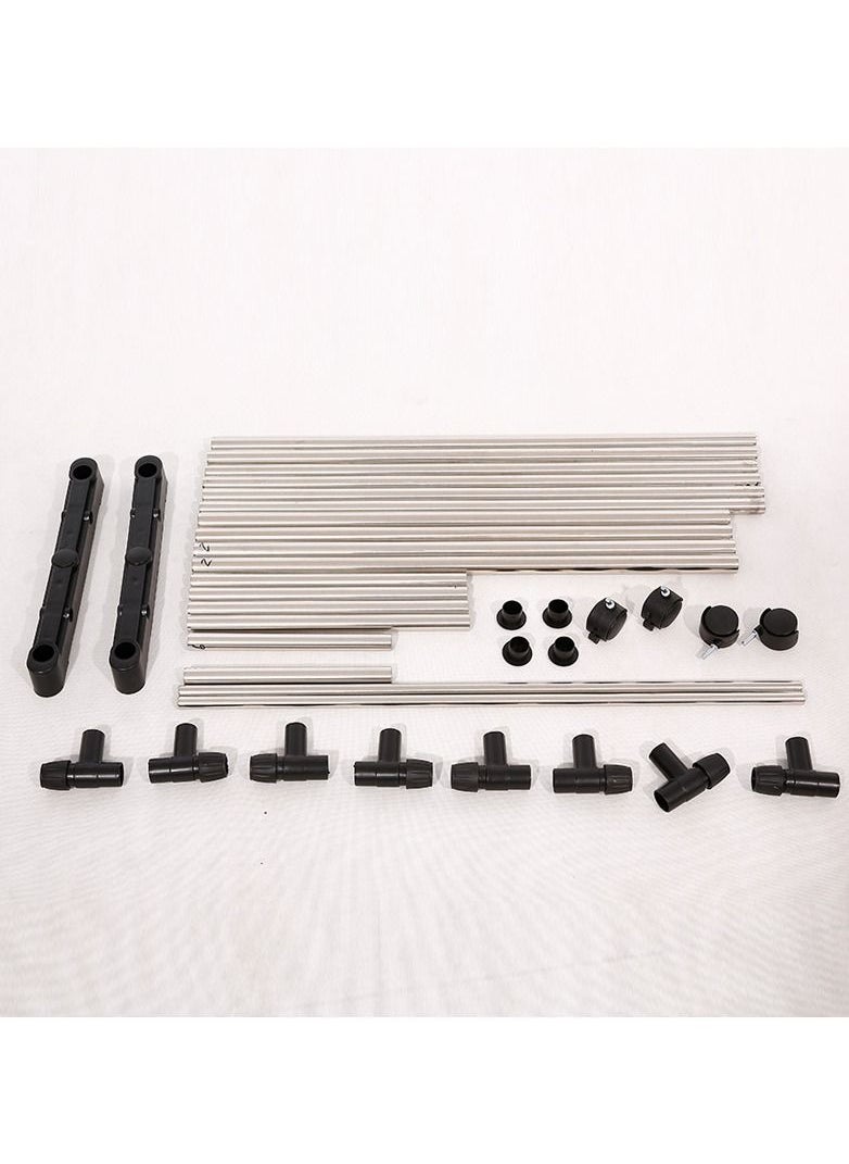 DOUBLE POLE High Quality - Double Pole Telescopic Stainless Steel Clothes Rack  - Image 4