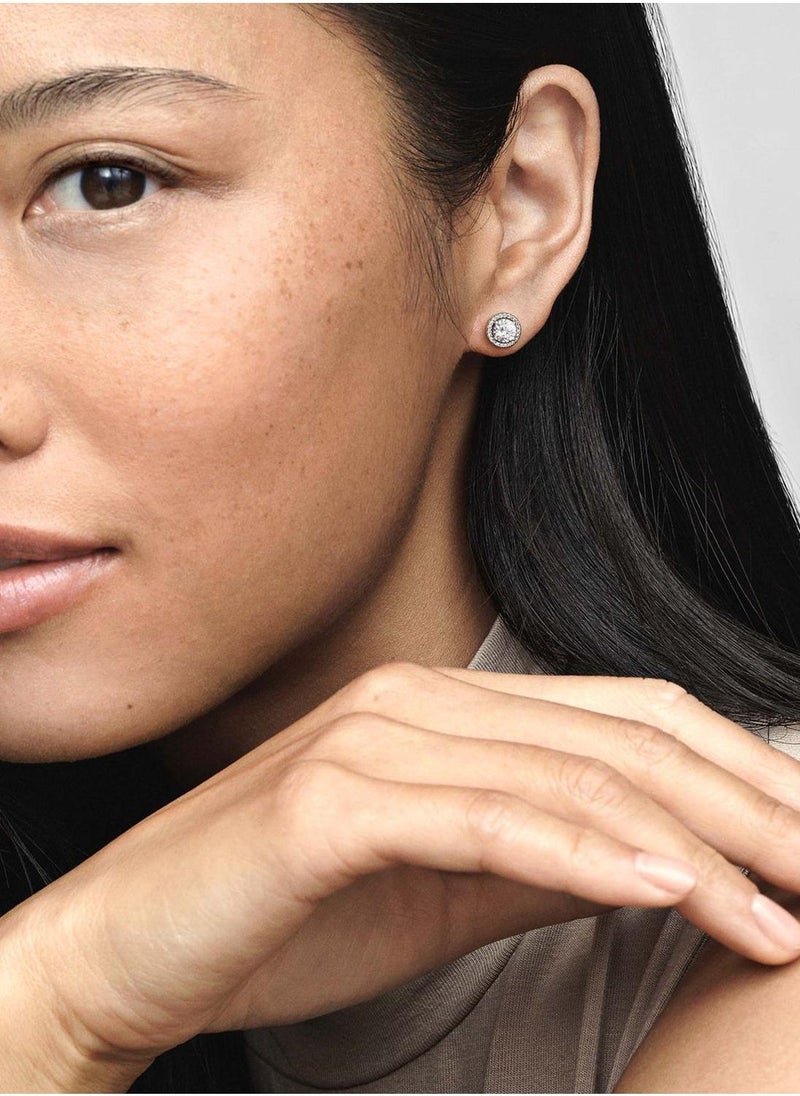 PANDORA Round Sparkle Stud Earrings - Image 2