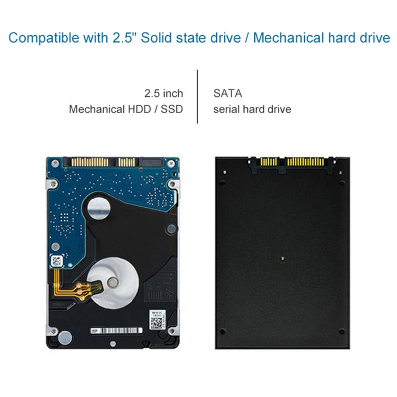 2.5'' غلاف محرك أقراص صلبة (HDD) لـ SATA HDD/SDD لـ USB2.0 قابل للربط والاستخدام غلاف محرك أقراص خارجي محمول لأجهزة اللابتوب - Image 3