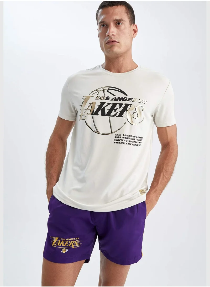 DeFacto Man NBA Los Angeles Lakers Licenced Knitted T-Shirt