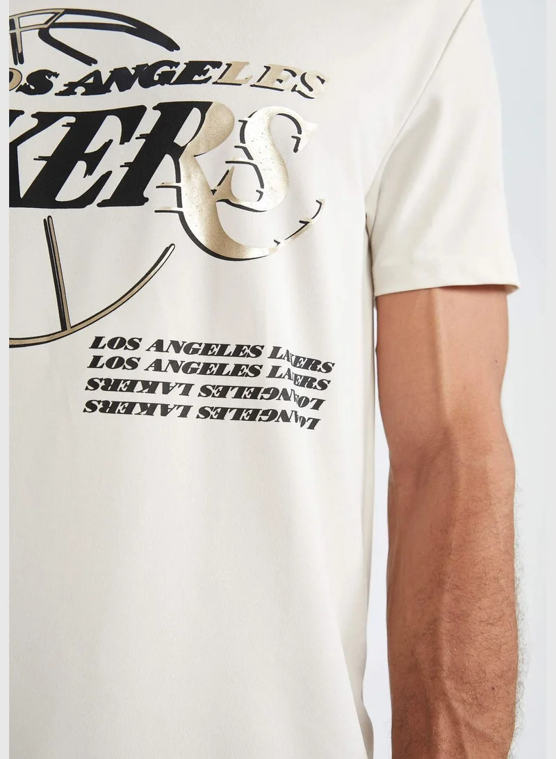 DeFacto Man NBA Los Angeles Lakers Licenced Knitted T-Shirt
