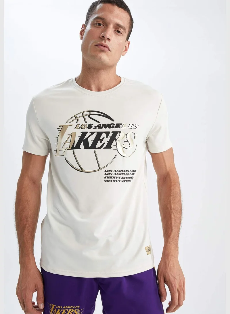 DeFacto Man NBA Los Angeles Lakers Licenced Knitted T-Shirt