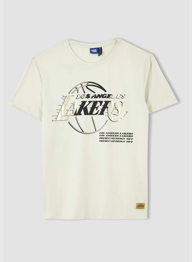 DeFacto Man NBA Los Angeles Lakers Licenced Knitted T-Shirt