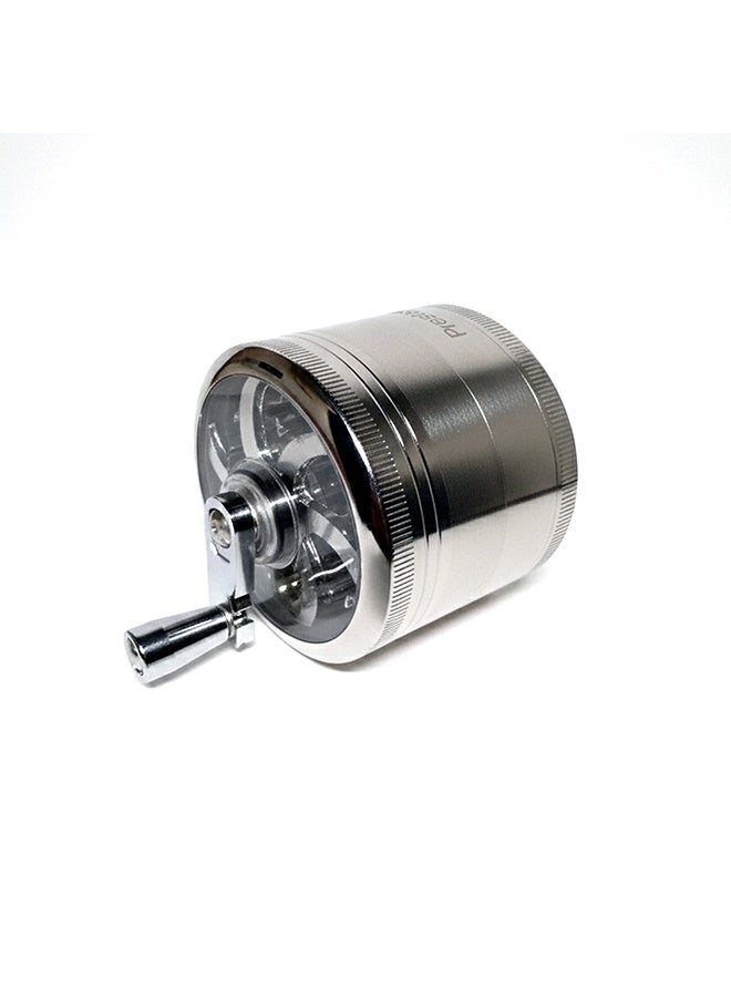 Prestige Herb Grinder 4 Layers Grinder | Hand Crank Spice/Coffee Mill with Magnetic Lid (Silver) | PR50633 - Image 2
