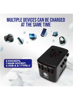 CAROSKI Universal Travel Adapter Power Charger 5.4A with Type-C PD 45W Quick Charging Adaptor  - Image 5