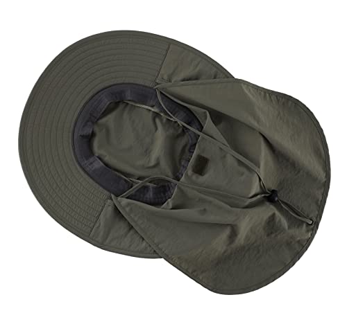 Home Prefer Outdoor UPF50+ Mesh Sun Hat Wide Brim Fishing Hat with Neck Flap (Pea Green) - Image 5