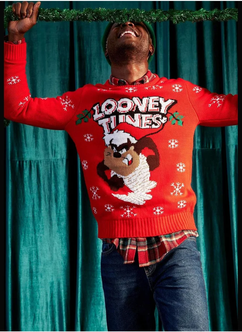 DeFacto Looney Tunes Licenced Regular Fit Long Sleeve Knit Jumper