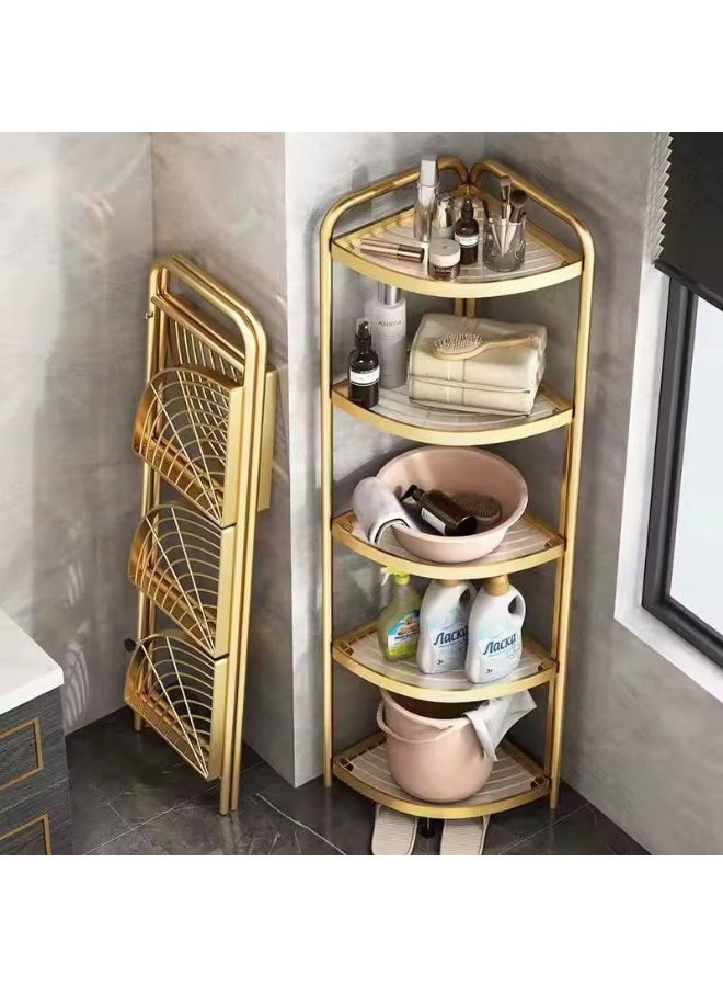 Kitchen or Bathroom Corner Folding Storage Rack - Image 4