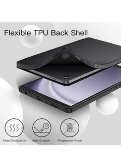 YoYoTech Samsung Galaxy Tab A9 Plus 11 Inch 2023 Model with Pencil Holder Slim Tablet Cover with Soft Back Auto Wake Sleep Function Black  - Image 2