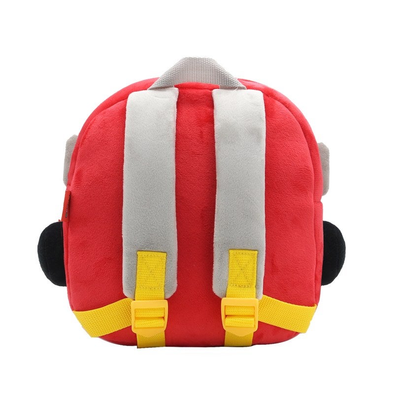 Plush Kids Backpack, Medium Fire Truck Vehicle Design, Soft Lightweight School Bag for Toddlers and Preschool Kids - Image 4