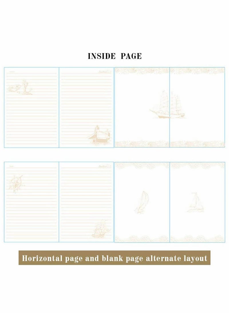 B6 Leather Journal with Lock - DELFINO Leather Bound Notebook, Unlined Writing Journal for Men & Women, Perfect for Poetry & Creative Writing - Image 3