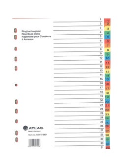 ATLAS 5-Pack 31 Tab Paper Divider Multicolour  - Image 2