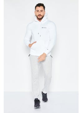 Champion Men Sportswear Fit Hooded Long Sleeve Outdoor Sweatshirt, White  - Image 2