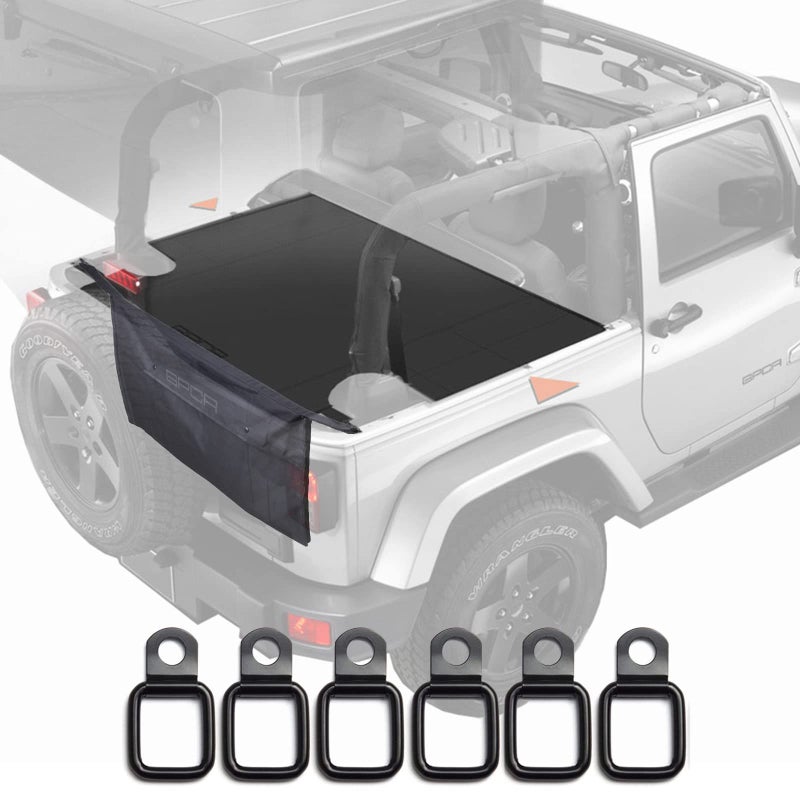 GPCA  Cargo Cover LITE EasytoInstall Trunk Cover HeavyDuty and Patented Accessories for Wrangler JK Use with 2DR Sport Sahara Rubicon and Freedom Unlimited 20072018 Models
