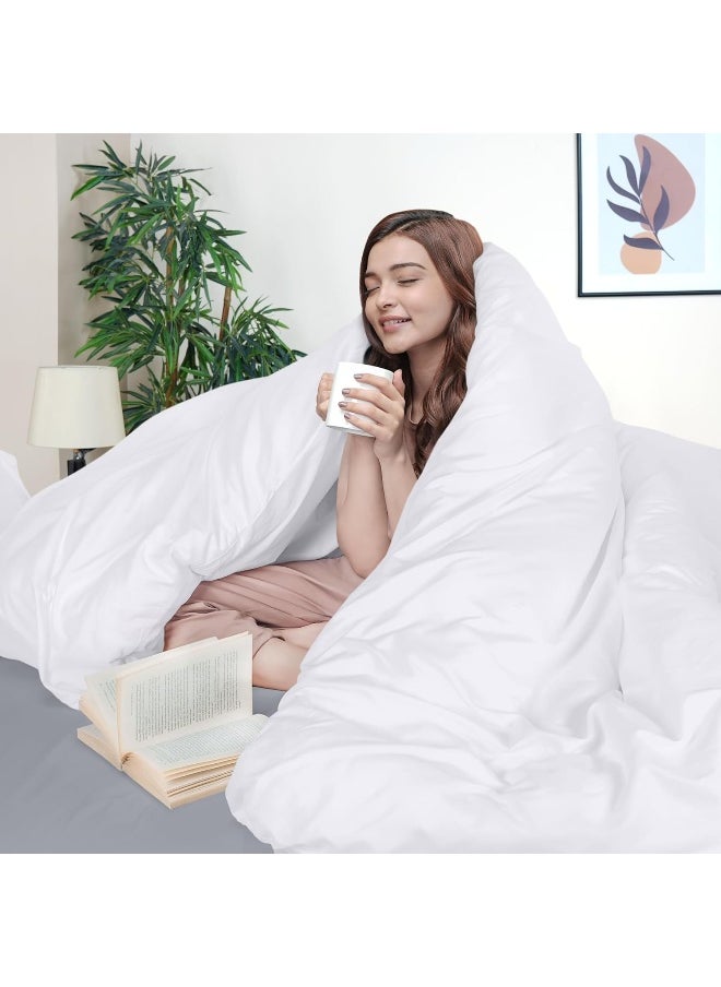 Utopia Bedding Duvet Cover Queen Size Set - 1 Duvet Cover With 2 Pillow Shams - 3 Pieces Comforter Cover With Zipper Closure - Ultra Soft Brushed Microfiber, 90 X 90 Inches (Queen, White)  - Image 2
