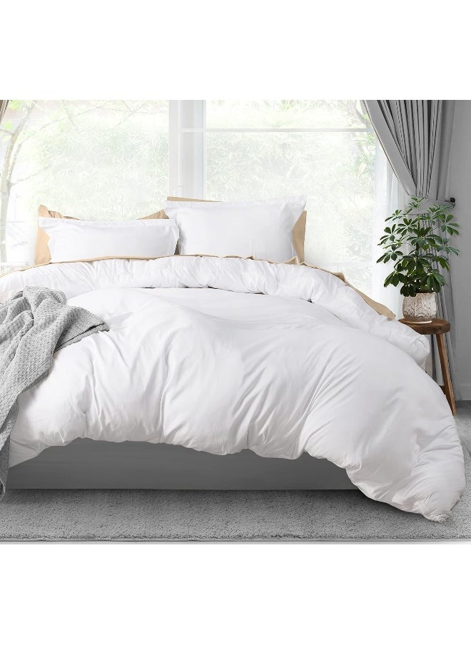 Utopia Bedding Duvet Cover Queen Size Set - 1 Duvet Cover With 2 Pillow Shams - 3 Pieces Comforter Cover With Zipper Closure - Ultra Soft Brushed Microfiber, 90 X 90 Inches (Queen, White)  - Image 4