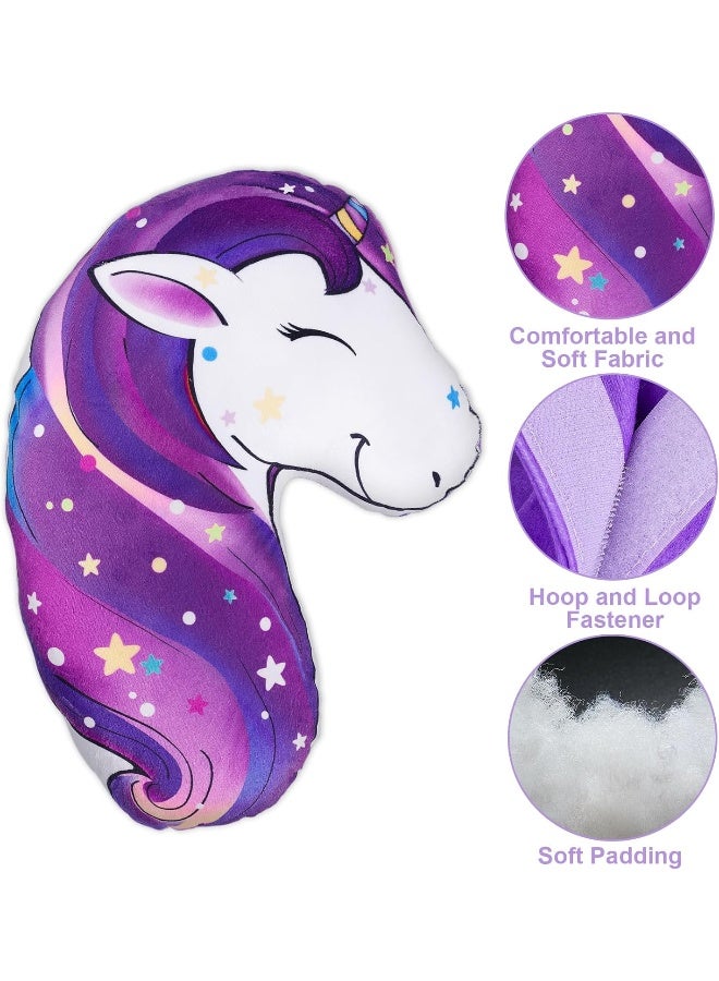 FIODAY Seat Belt Cover Pad for Kids Unicorn Seatbelt Pillow Soft Seat Belt Cover Car Pillow Toddler Travel Seat Strap Pad Neck Support for Girls Boys - Image 3
