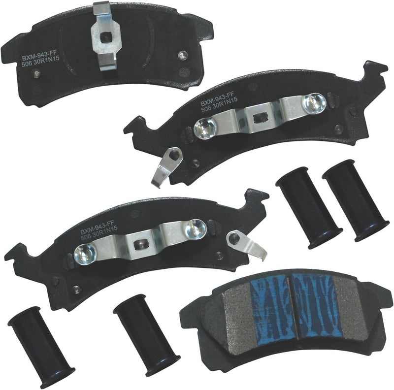 Bendix Premium SBM506 Semi-Metallic Front Brake Pads for Select Models Buick Skylark, Chevrolet Beretta, Cavalier, Corsica, Oldsmobile Achieva, Cutlass Calais, Pontiac Grand Am, Sunbird, Sunfire - Image 1