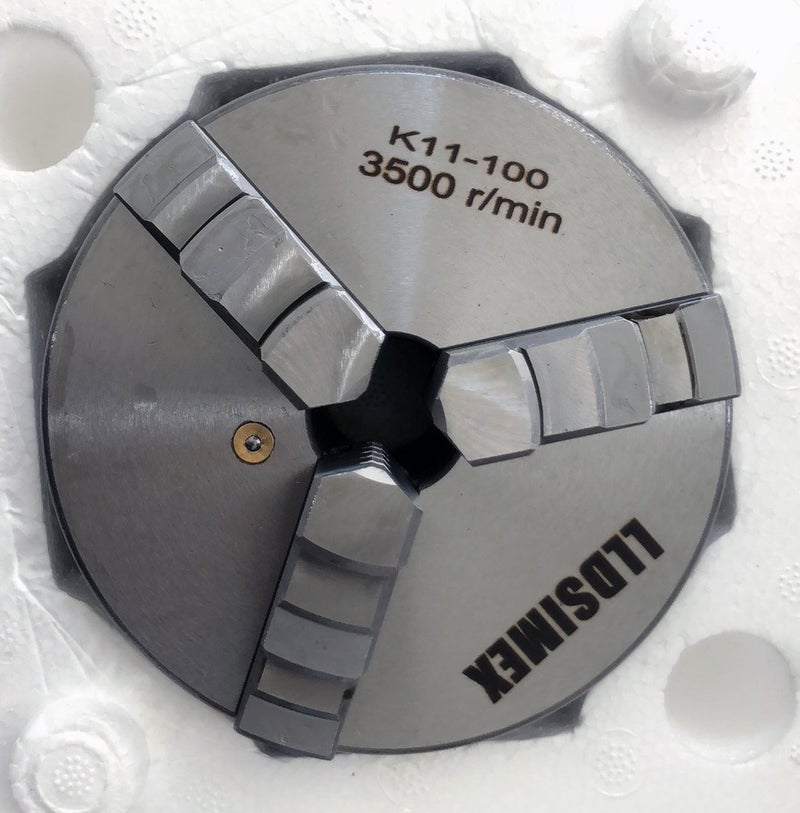 LLDSIMEX K11-100 Chuck 3 Jaw Self-Centering Lathe Chuck 4"/100mm With Internal and External 2 Set Jaws - Image 2