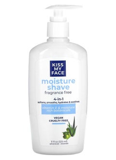 Kiss My face 4 in 1 Moisture Shave Fragrance Free 11 fl oz (325 ml) 
