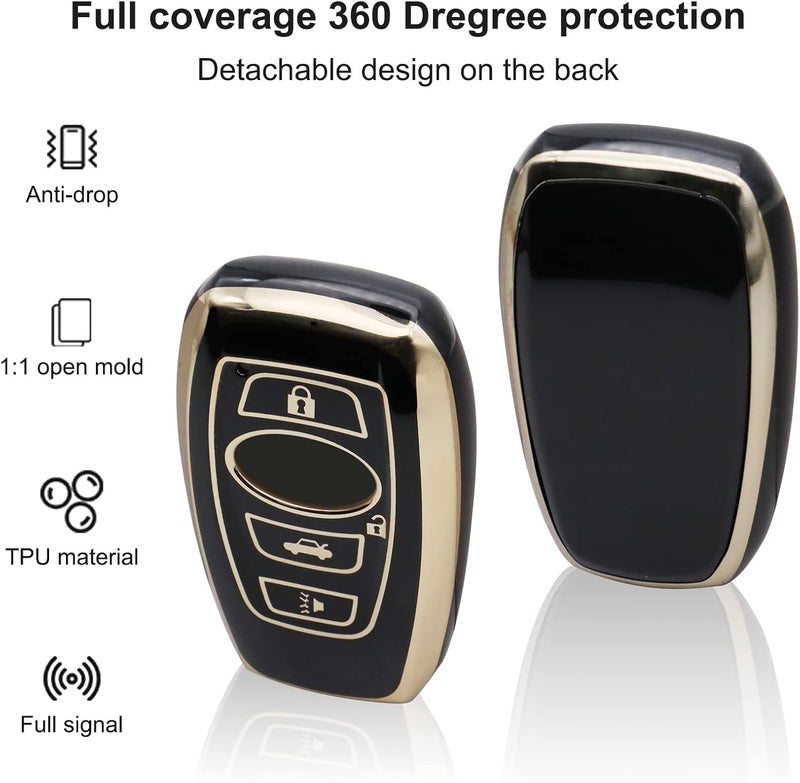 Elegananccy Subaru Key Fob Cover with Keychain - Black - Image 3