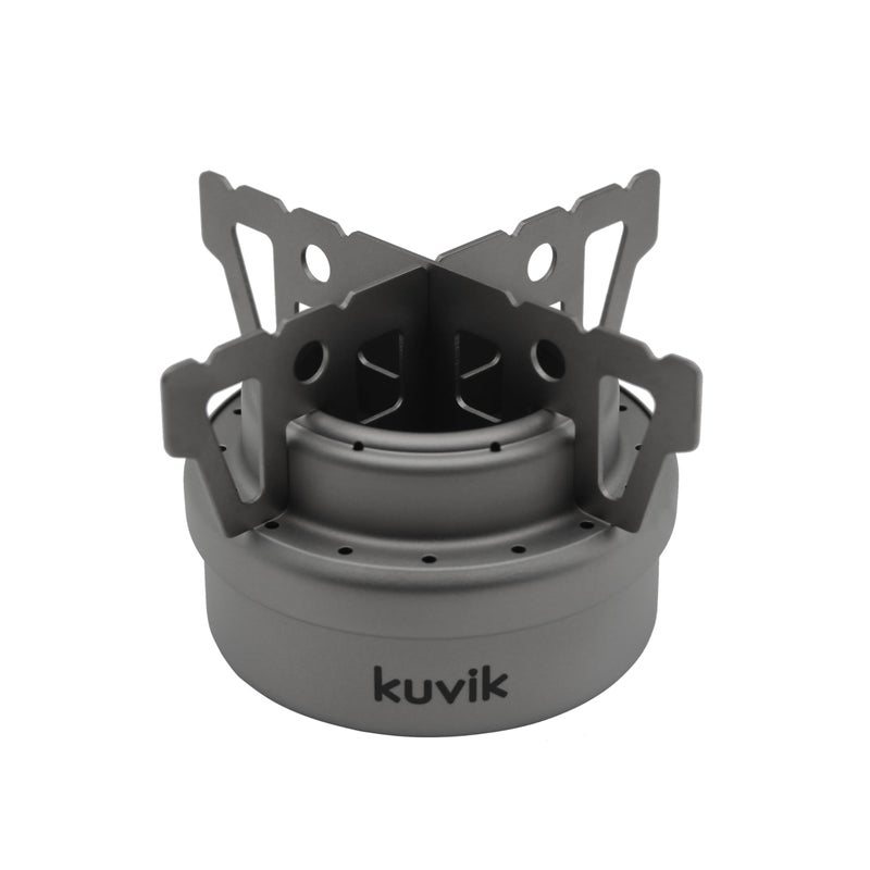 Kuvik Titanium Alcohol Stove - Ultralight and Compact Stove for Backpacking, Camping, and Survival - Image 1