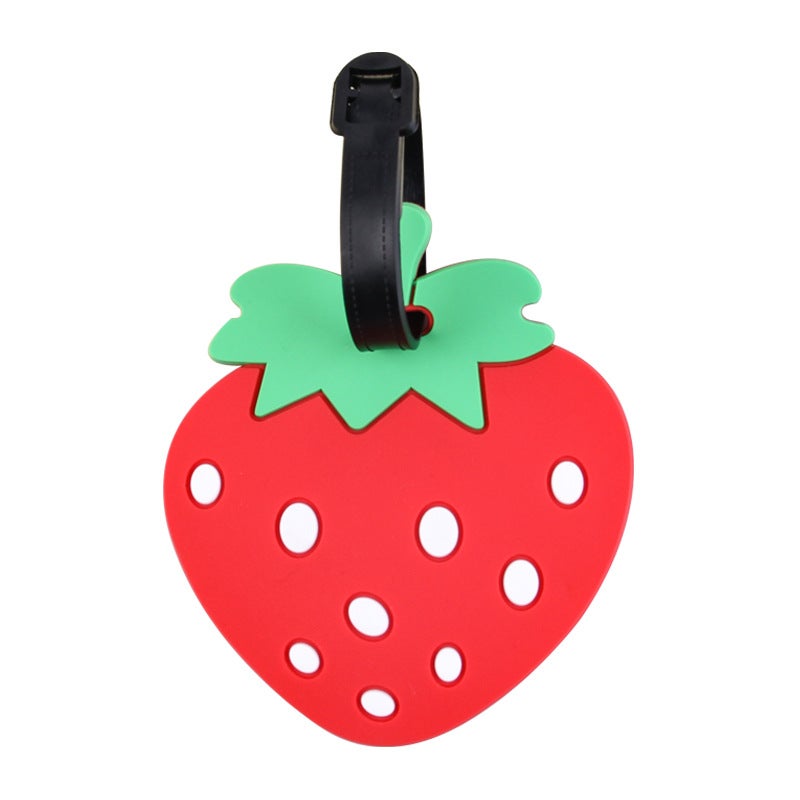 Strawberry Luggage Brand PVC Boarding Pass Travel Bag Tag Hanging Tag Factory Wholesale Tag For Suitcase And Baggage Strawberry 
