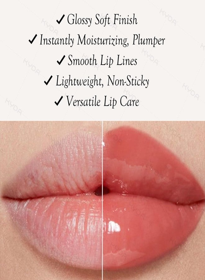 KYDA Brown Peptide Brightening Lip Serum for Fuller Looking Lips, Hydrating Plumping Lip Oil with Polypeptides & Squalane, Smooth Lip Lines, Cooling Metal Applicator - Image 4