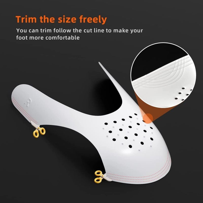 SITANSH Shoe Protectors for Air Force Anti-Wrinkle Shoes Protectors for Men's Soft Material Sneaker Guard Shoes Protector No Creases shoes for protection safety Guard (White - 4 Pair) - Image 5