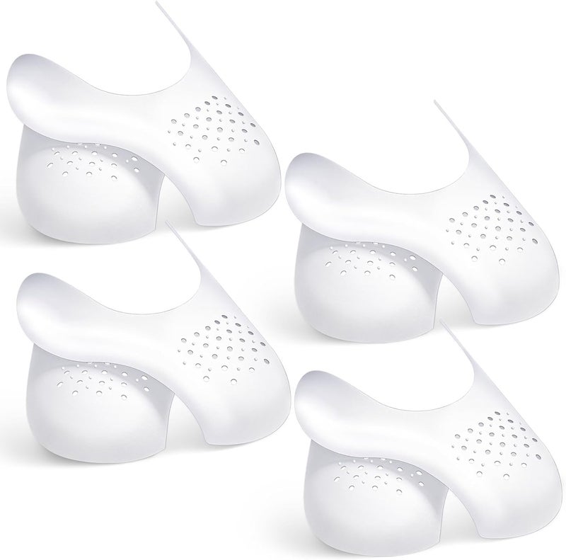 SITANSH Shoe Protectors for Air Force Anti-Wrinkle Shoes Protectors for Men's Soft Material Sneaker Guard Shoes Protector No Creases shoes for protection safety Guard (White - 4 Pair) - Image 1