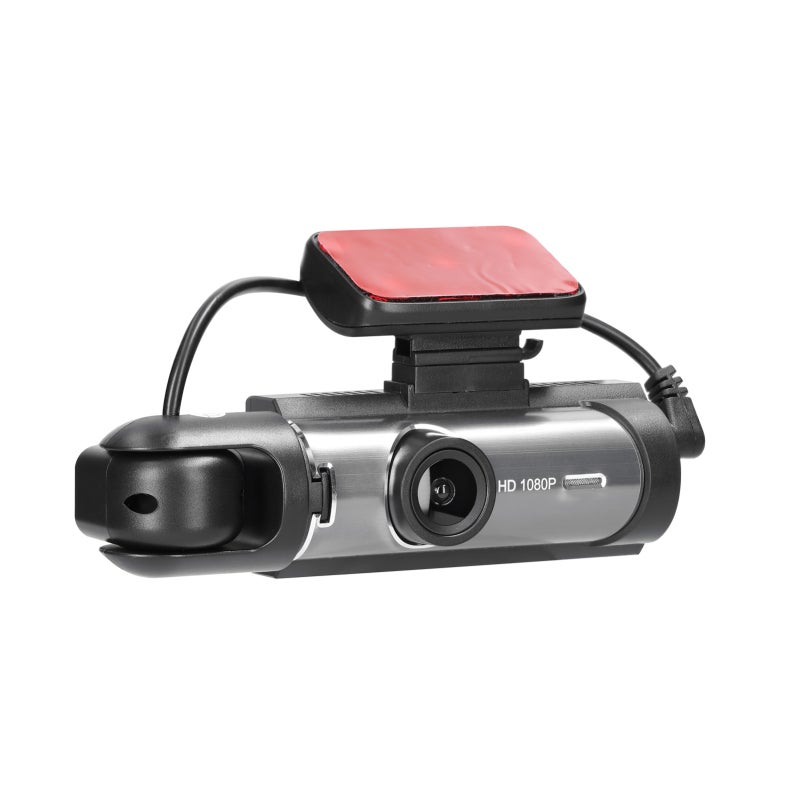 Dual Lens Dash Cam 1080P Front 170° & 480P Rear 120° Black - Parking Monitoring Clear LED Display Motion Detection for Vehicle Driving & Parking - Image 1