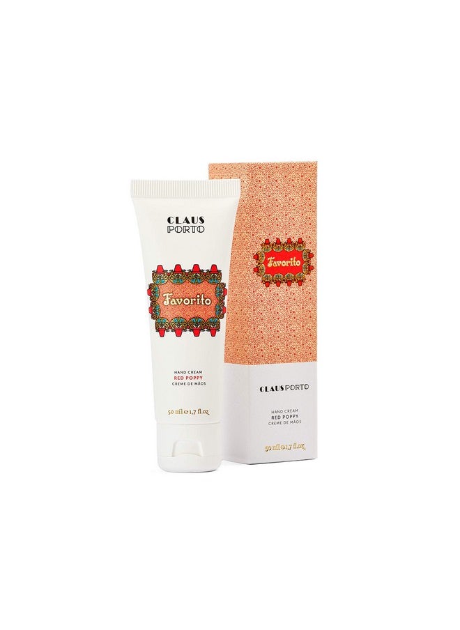 Claus Porto - Favorito Hand Cream, Red Poppy, 1.7 Fl Oz - Image 1