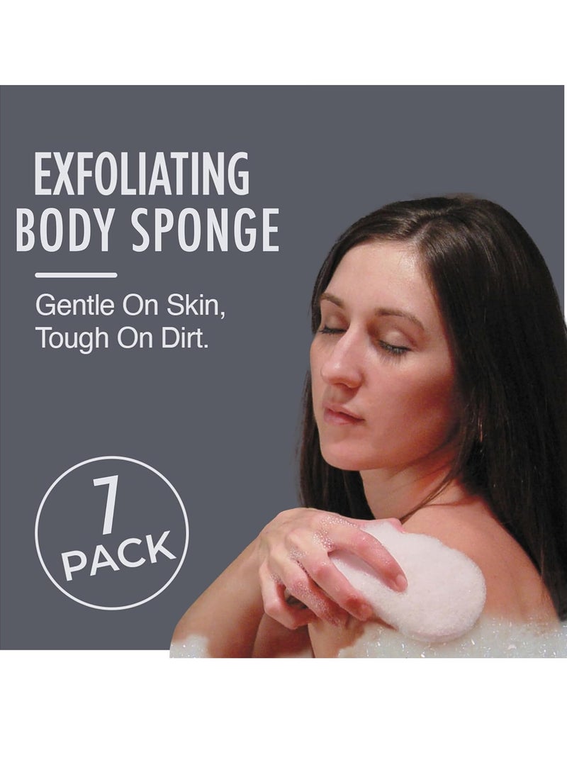HartFelt - 7 Pack Body Exfoliation Beauty Box with Body Wash Scrubber | Super Soft Exfoliating Bath Sponges for Shower Women & Men | Chemical-Free Bathing Sponge Set for Dead Skin Removal | Gift Box - Image 1