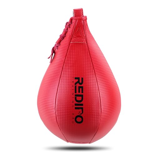 Redipo Boxing Speed Bag - PU Leather Speed Punching Ball - Heavy Duty Hanging Swivel Ball for Gym & MMA Muay Thai Sports Fitness - Punching Dodge Striking Speed Reflex Ball - Image 1