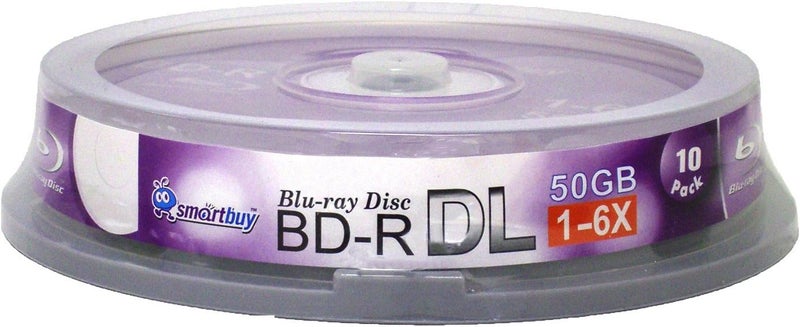 Smartbuy قرص بيانات قابل للتسجيل 50 جيجابايت 6X بلو-راي BD-R DL مزدوج الطبقة مع شعار فارغ (20 قرص) - Image 1