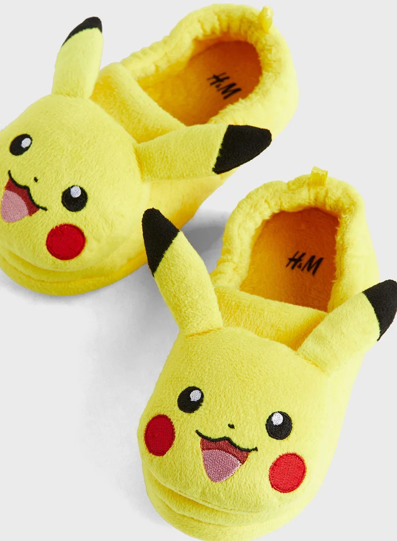 H&M Kids Pikachu Printed Slippers Slip Ons