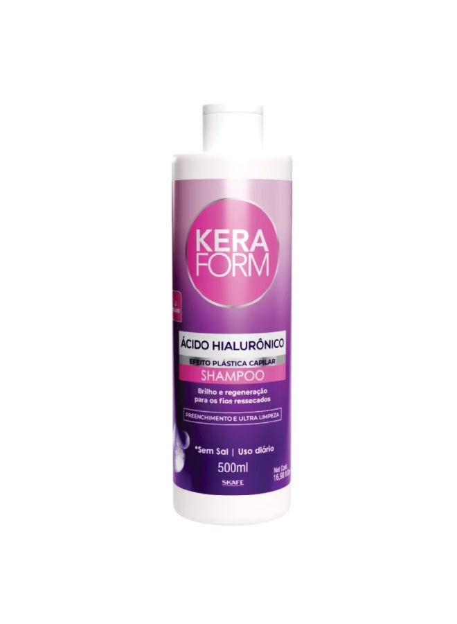 Skafe Kera Form Hyaluronic Acid Shampoo For Damaged Hair Repair 500Ml