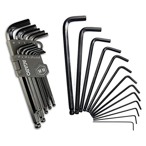 AGARO 26pcs Hex Allen Key Wrench Set - Inch/MM With Ball End, for Repairing Industrial Machinery, Motorcycles, Bicycles, Cars, Furniture, Black - Image 2