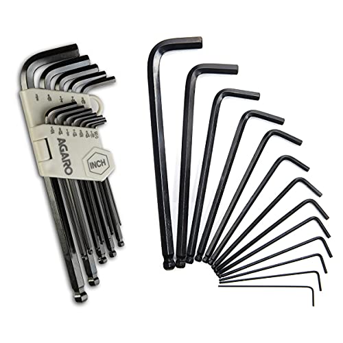 AGARO 26pcs Hex Allen Key Wrench Set - Inch/MM With Ball End, for Repairing Industrial Machinery, Motorcycles, Bicycles, Cars, Furniture, Black - Image 3