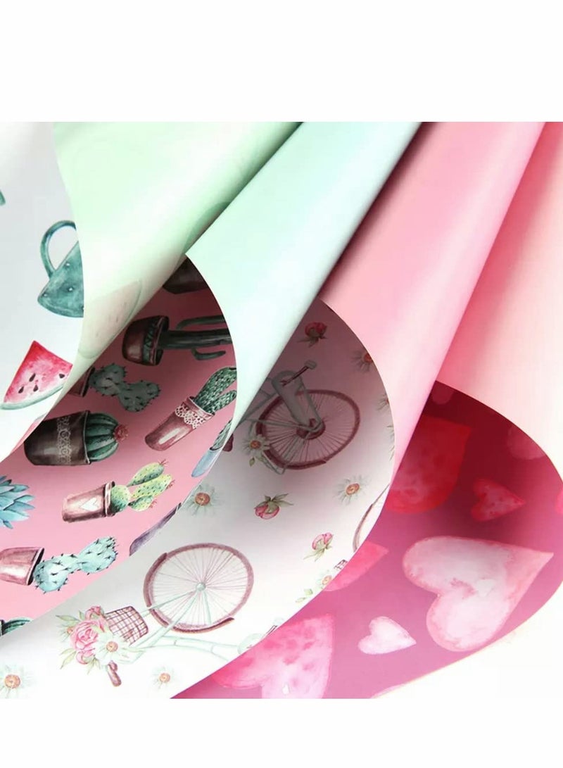 KASTWAVE Gift Wrapping Paper, Birthday Wrapping Paper for Kids, Gift Wrap Set for Birthday, Bridal Baby Shower, Weddings, Graduations, Women, Men, Boy, Girl, All Occasion (Pink) - Image 2