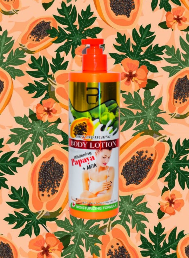 PYRON 6 Pieces Papaya Body Lotion Soft And Itching 500g - Image 2