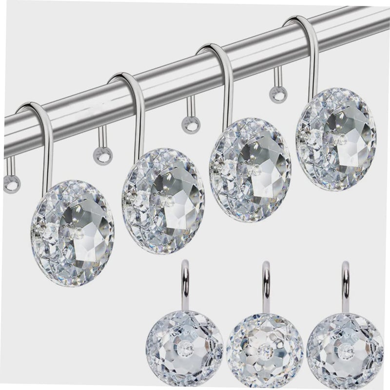 Heavy Duty Shower Curtain Hooks 12 Pack Modern Bathroom Hooks For Shower Rods Turquoise - Image 5