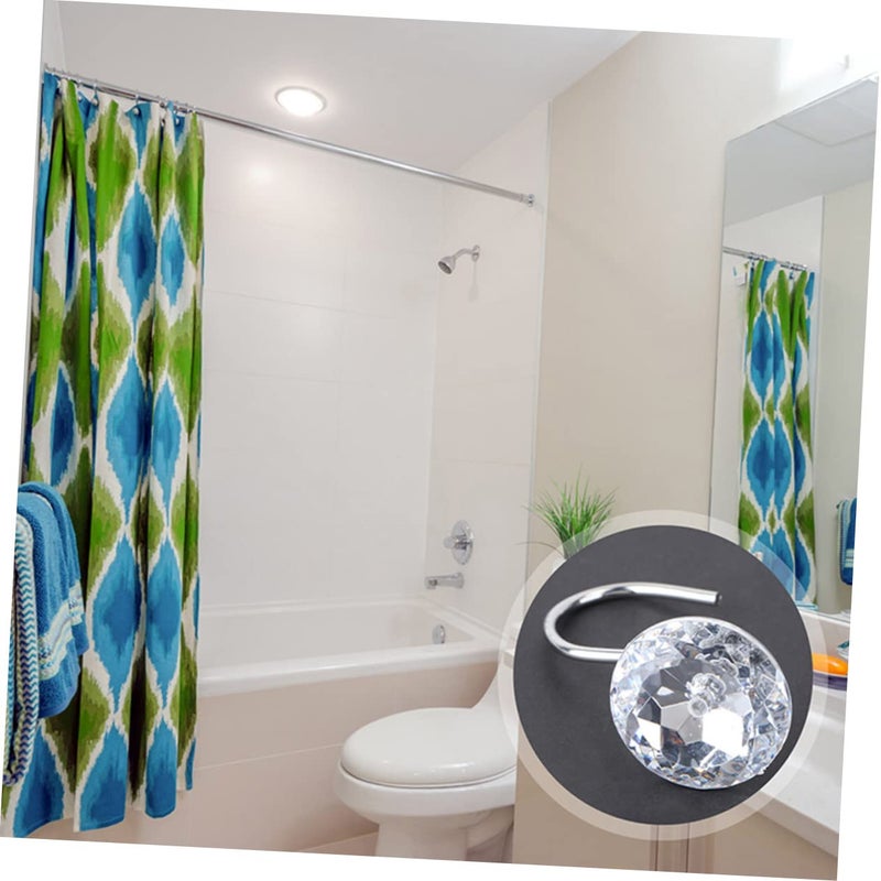 Heavy Duty Shower Curtain Hooks 12 Pack Modern Bathroom Hooks For Shower Rods Turquoise - Image 3