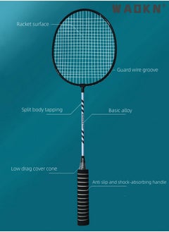 WAOKN Badminton Racket Set, Lightweight Professional Badminton Racket Set for Badminton Racquets Badminton Rackets Set, Lightweight Badminton Rackets Professional Set with 3 Nylon Ball, 1 Badminton Bag  - Image 2