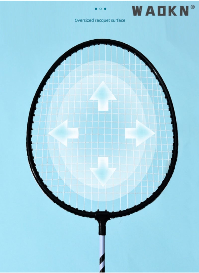 WAOKN - Badminton Racket Set, Lightweight Professional Badminton Racket Set for Badminton Racquets Badminton Rackets Set, Lightweight Badminton Rackets Professional Set with 3 Nylon Ball, 1 Badminton Bag - Image 1