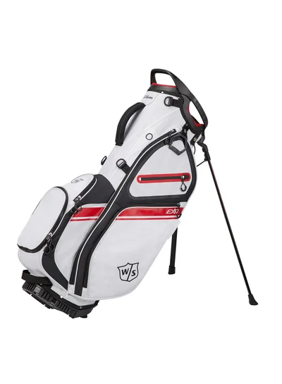 Wilson Exo II Stand/ Carry Golf Bag with 5 divided club sections, White