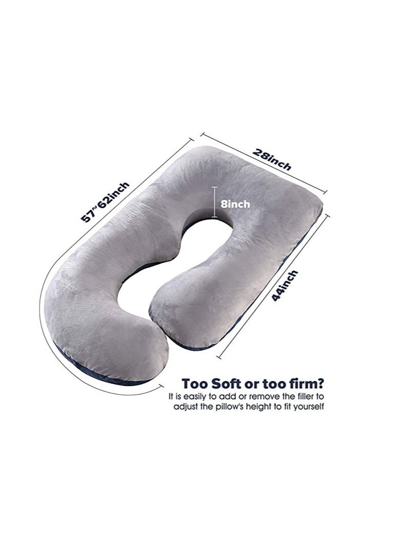molody U Shaped Nursing And Maternity Pillow With Removable Velvet Cover  - Image 3