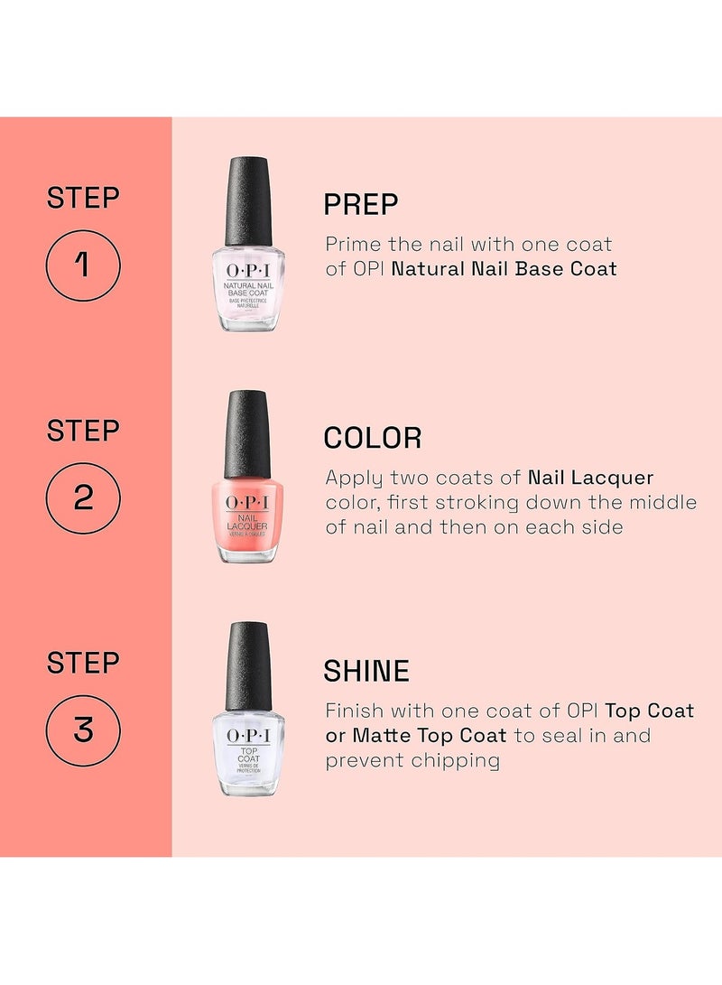 أو بي آي O.P.I طلاء أظافر 15 مل طلاء أظافر يدوم طويلاً ومقاوم للتشقق - Image 4