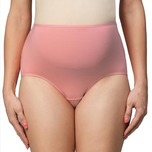 MomToBe Women's Cotton Anti-Microbial High Waist Maternity Panty/Pregnancy Panty/Maternity Underwear/Pregnancy Underwear/Maternity Panties Over Bump Combo- (Medium_Multicolor_Pack of 3) - Image 4