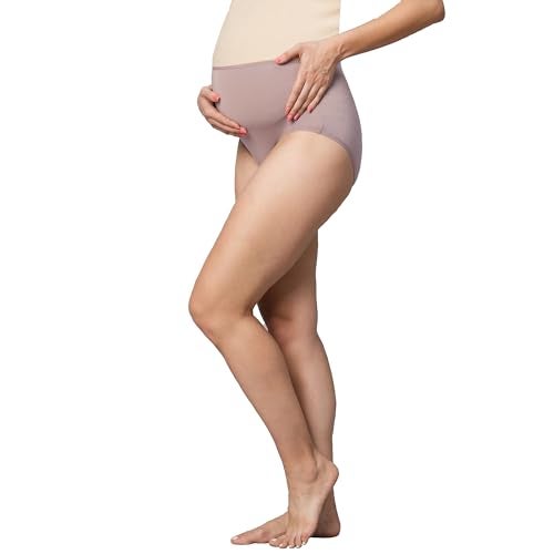 MomToBe Women's Cotton Anti-Microbial High Waist Maternity Panty/Pregnancy Panty/Maternity Underwear/Pregnancy Underwear/Maternity Panties Over Bump Combo- (Medium_Multicolor_Pack of 3) - Image 3